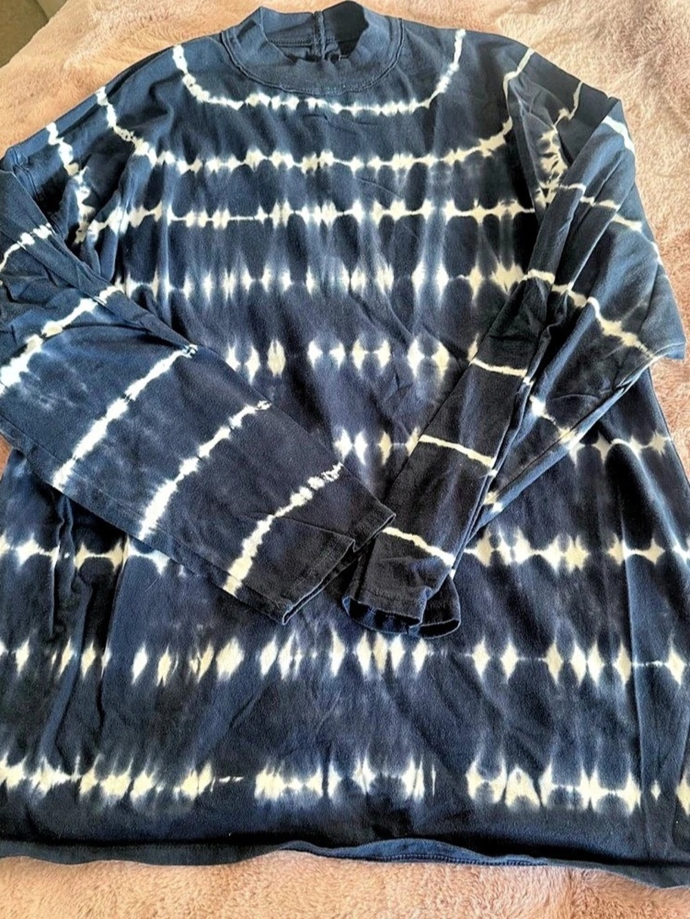 We The Free Free People Tie-Dye Long Sleeve Top Blue XS